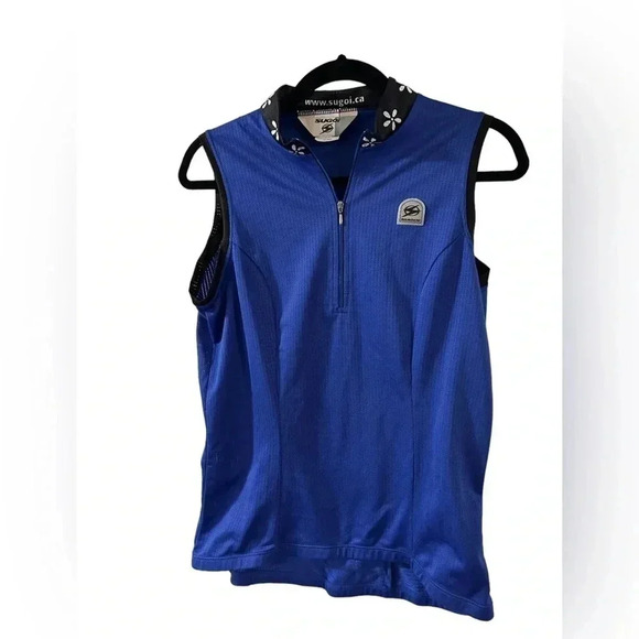 SUGOI Blue & Black Versa Running/Cycling Vest Sz L Measurements in pics - Picture 1 of 8